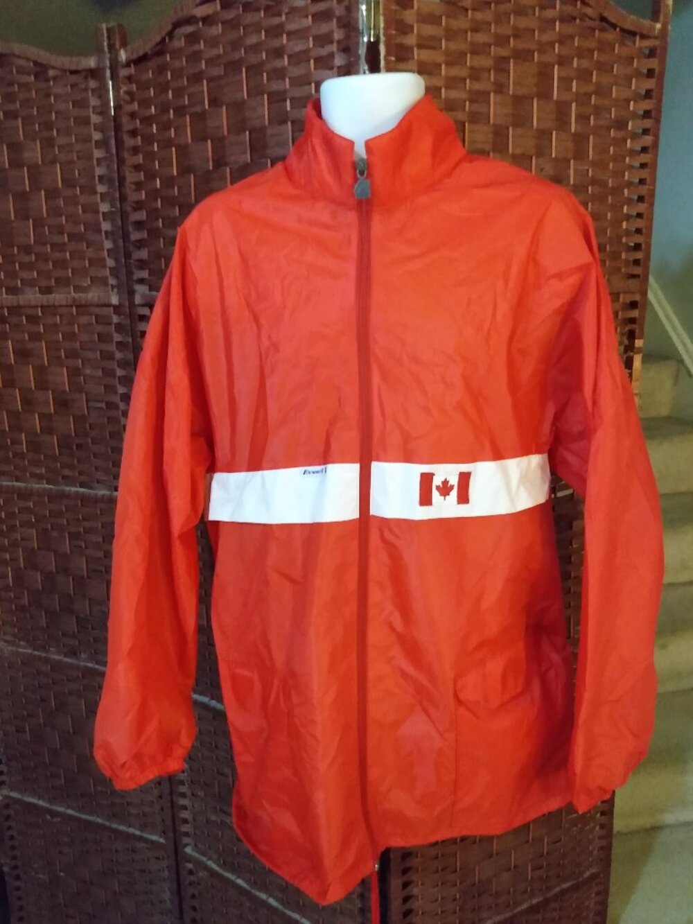 Vintage K-Way Canada Windbreaker Jacket Packable Size 10 XL